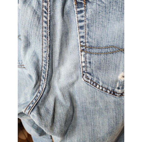 Lucky Brand 455 Relaxed Bootcut Wide Leg Jeans Men's 32X34 Distressed Denim USA - Picture 8 of 14